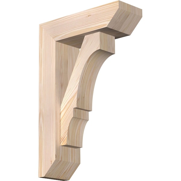 Ekena Millwork Balboa Slat Smooth Bracket w/ Offset Brace, Douglas Fir, 5 1/2"W x 16"D x 24"H BKT0604X16X24BOA06SDF - main